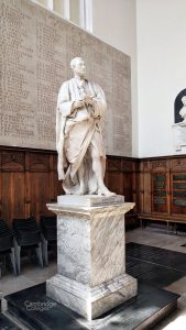 Statue of Sir Isaac Newton in Trinity college chapel