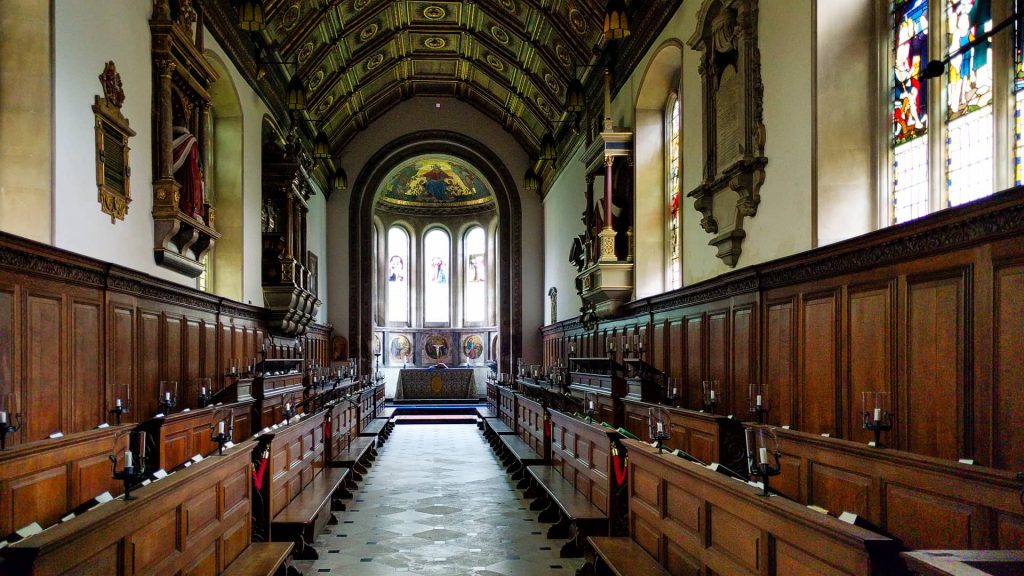 Inside Gonville and Caius College Chapel