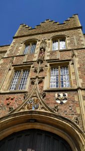 The gate house of Jesus college, the main pedestrian entrance to the college grounds