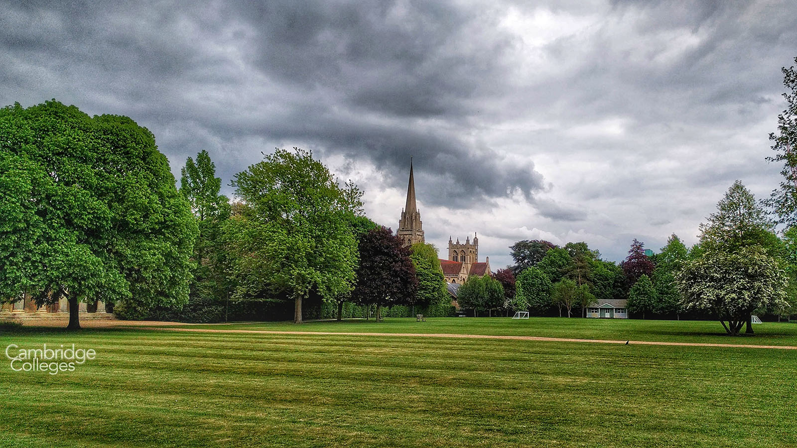 The expansive grounds of Downing college