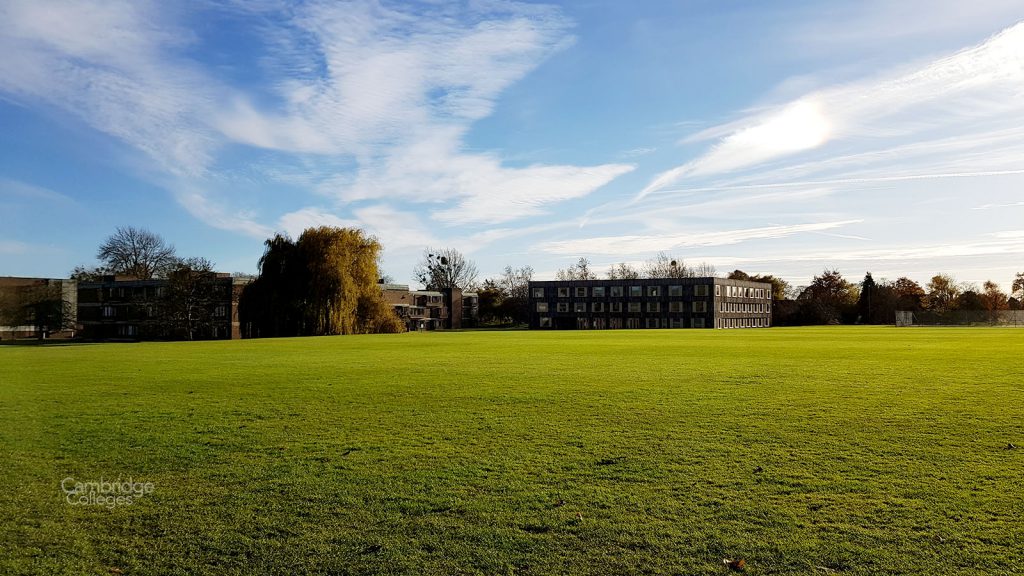 Churchill's expansive grounds. The most recent addition in the background