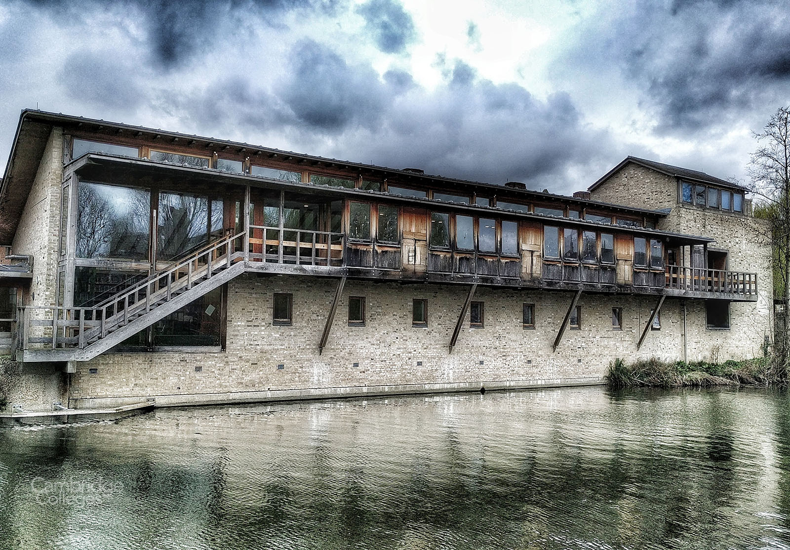 The Darwin college study centre, overlooking the river Cam