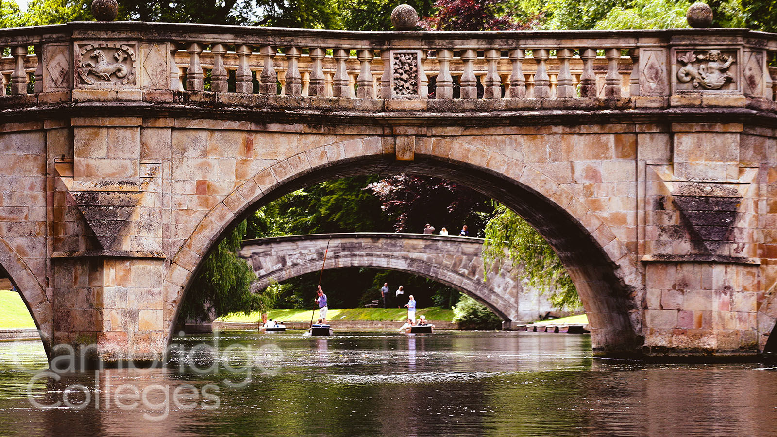 Clare Bridge on the river Cam, with King's bridge in the background