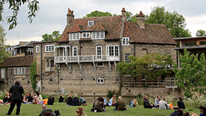 The old granary at Darwin college, Cambridge as viewed from Laundress green