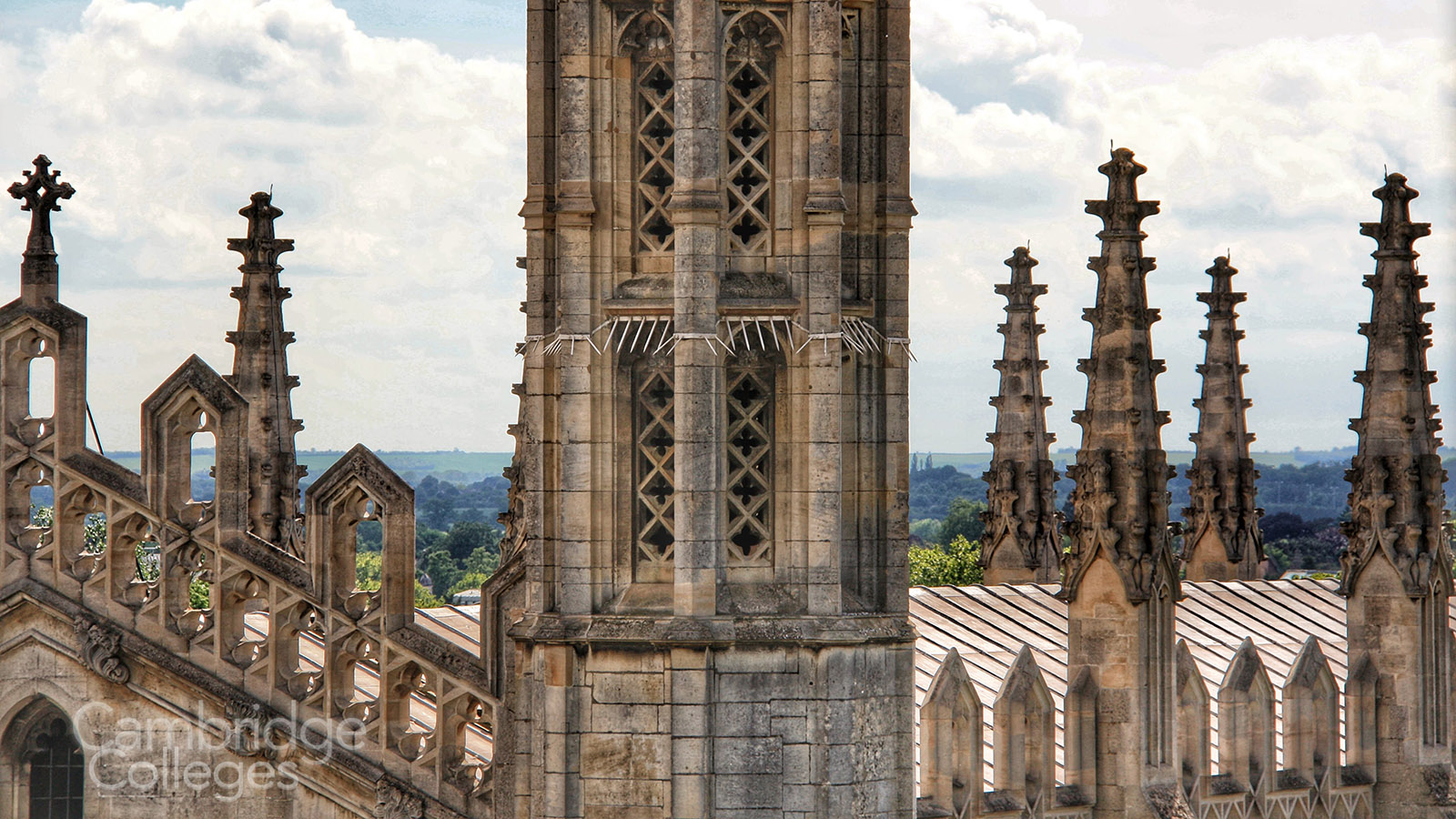 The spikes that adorn each of the four towers of King's college chapel