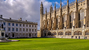 Inside the grounds of King's college, Cambridge
