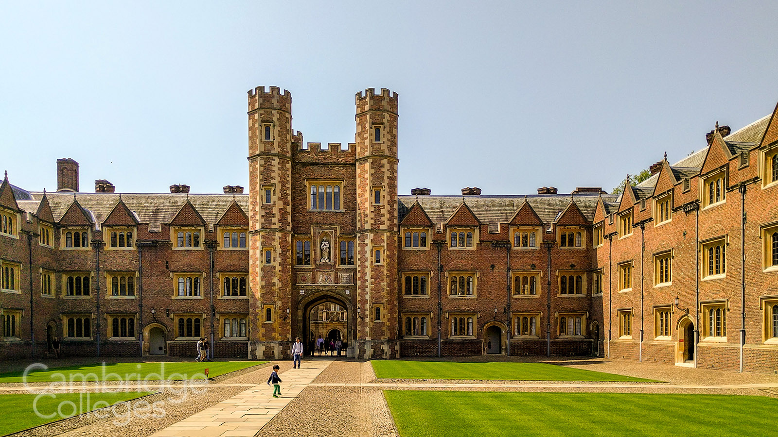 st johns college first court looking back towards the great gate