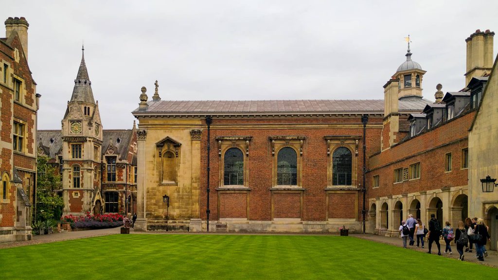 A side on view of the chapel of Pembroke College, Cambridge