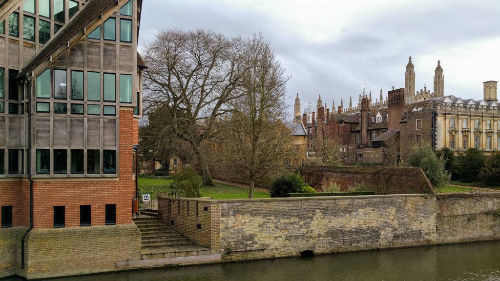 The Jerwood Library and neighbouring Clare College